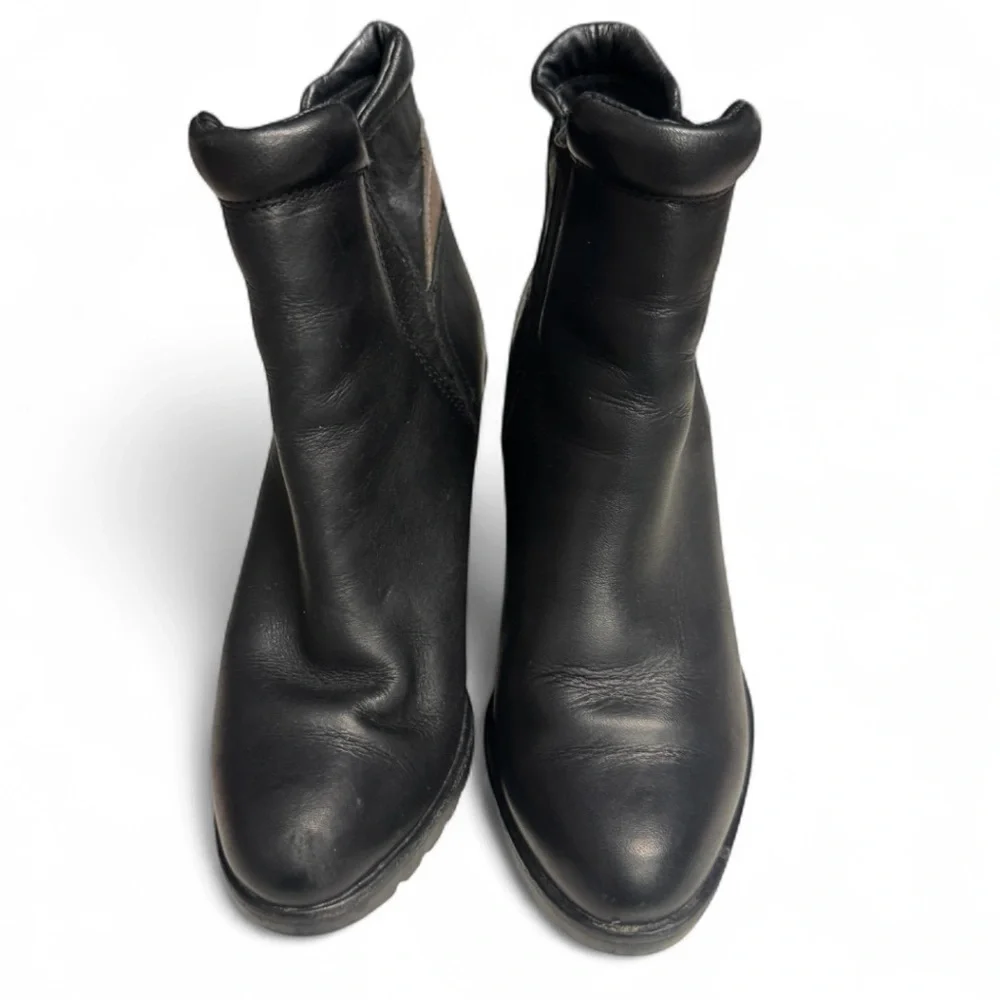 Sorel After Hours Black Wedge Ankle Boots Size 6.5